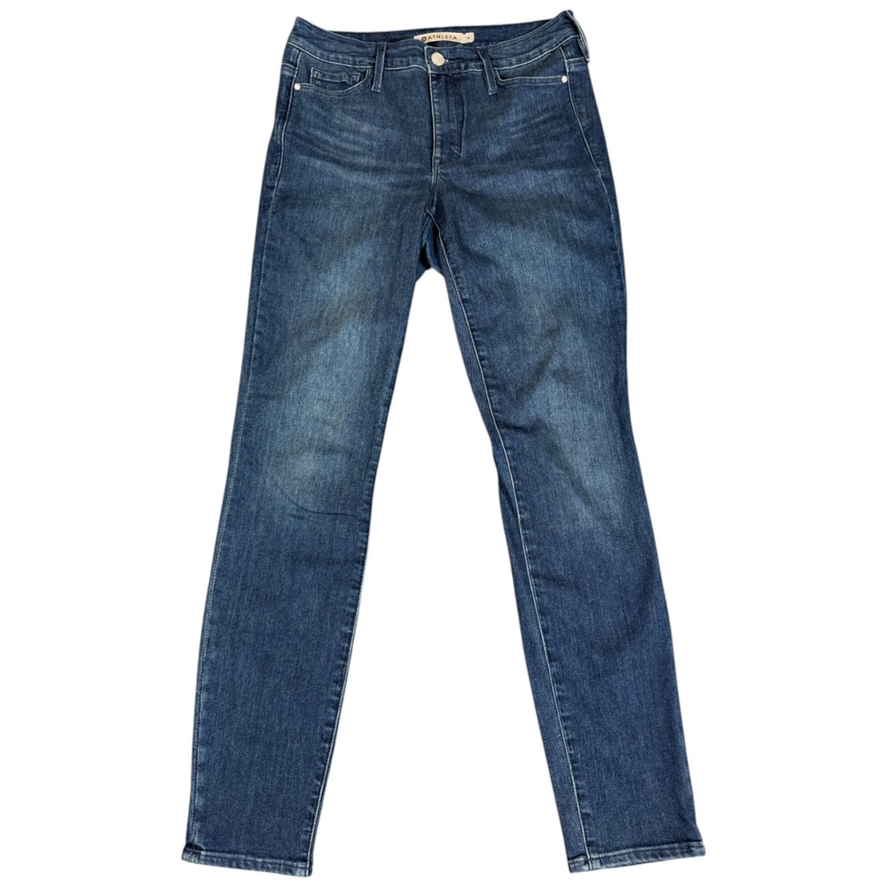 Athleta Sculptek Dark BLUE Wash Skinny Denim Jean Stretch Women's‎ Size 4 29x30